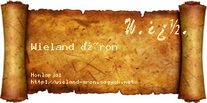 Wieland Áron névjegykártya